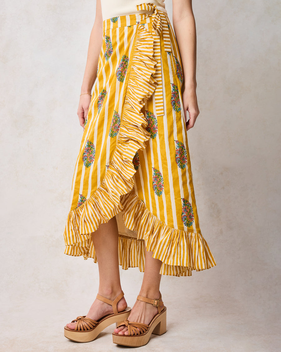 Paisley Petals - Cecily Skirt - Chamomile Glow - Printfresh