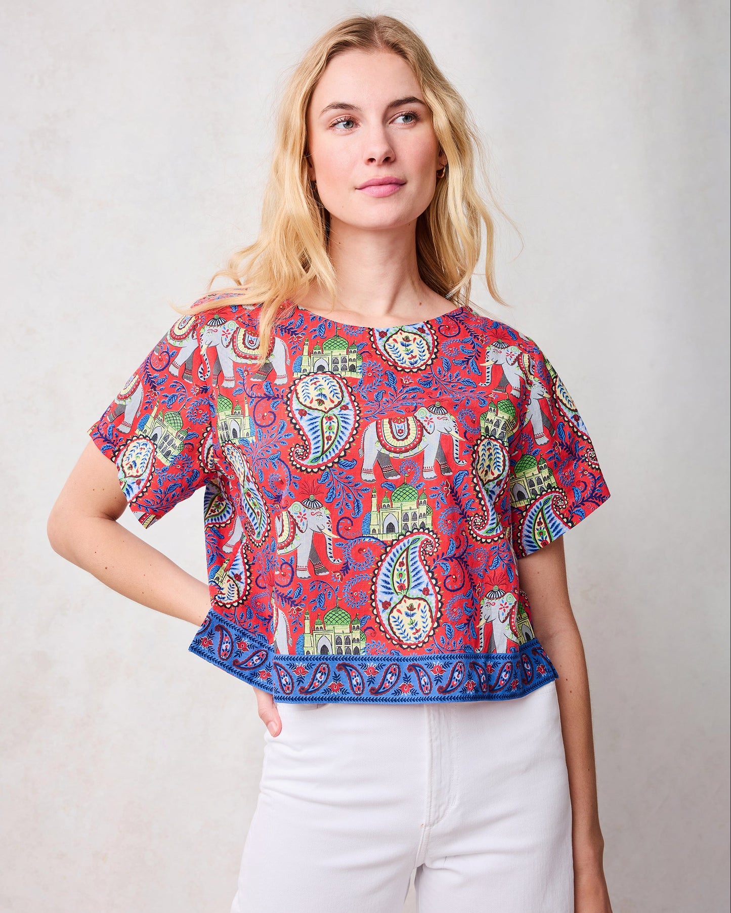 Palace Paisley - Carry On Cropped Top - Paprika - Printfresh