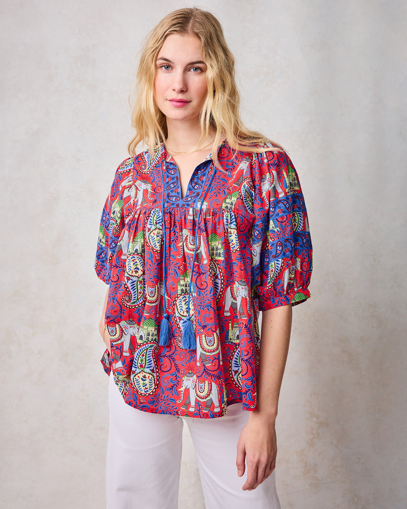 Palace Paisley - Greta Blouse - Paprika - Printfresh