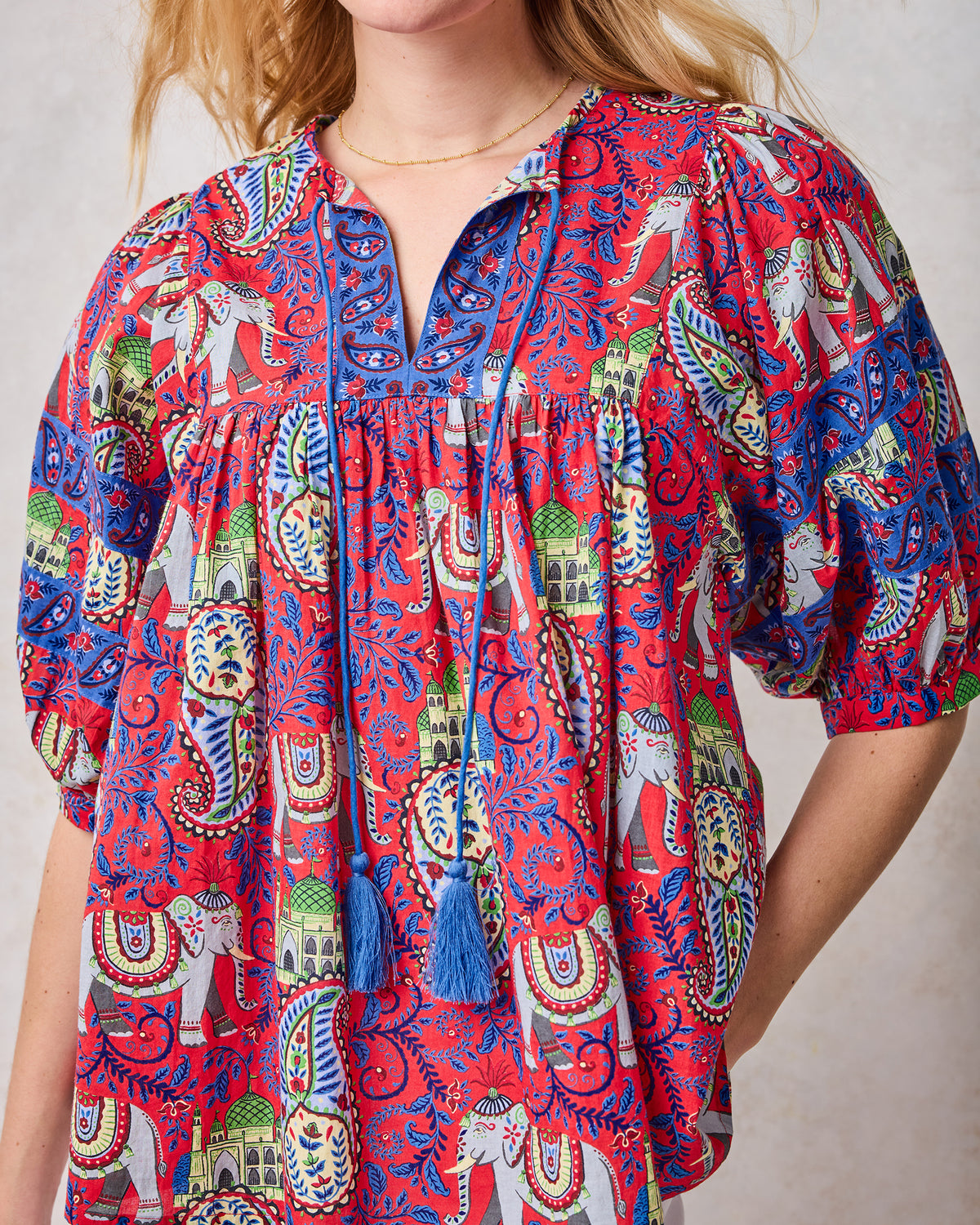 Palace Paisley - Greta Blouse - Paprika - Printfresh