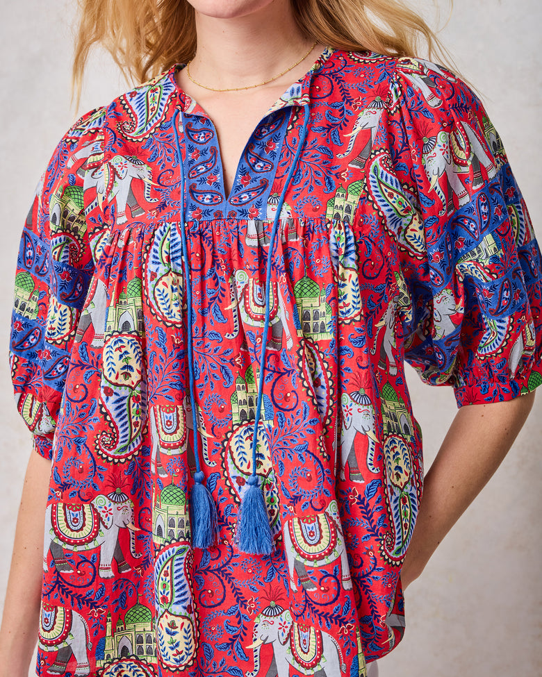 Palace Paisley - Greta Blouse - Paprika - Printfresh