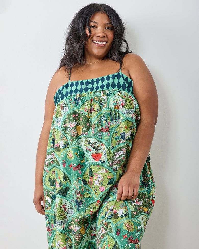 Rabbit Wonderland - Daydream Nightgown - Sage - Printfresh