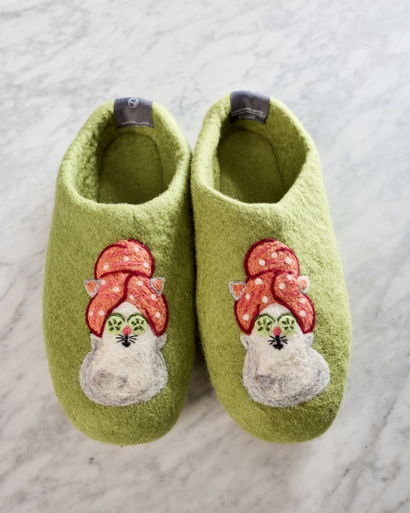 French Knot X PF - Spa Day Slipper - Cucumber Water - Printfresh