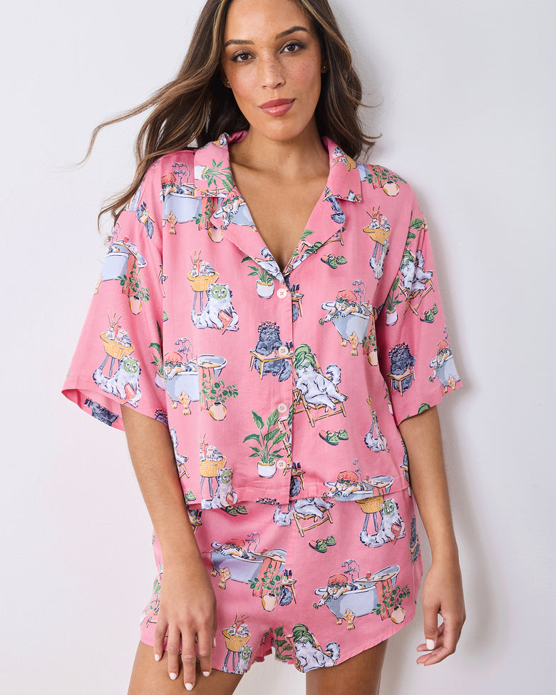 Spa Day - Eco Satin Sweet Dreams Set - Pink Polish - Printfresh