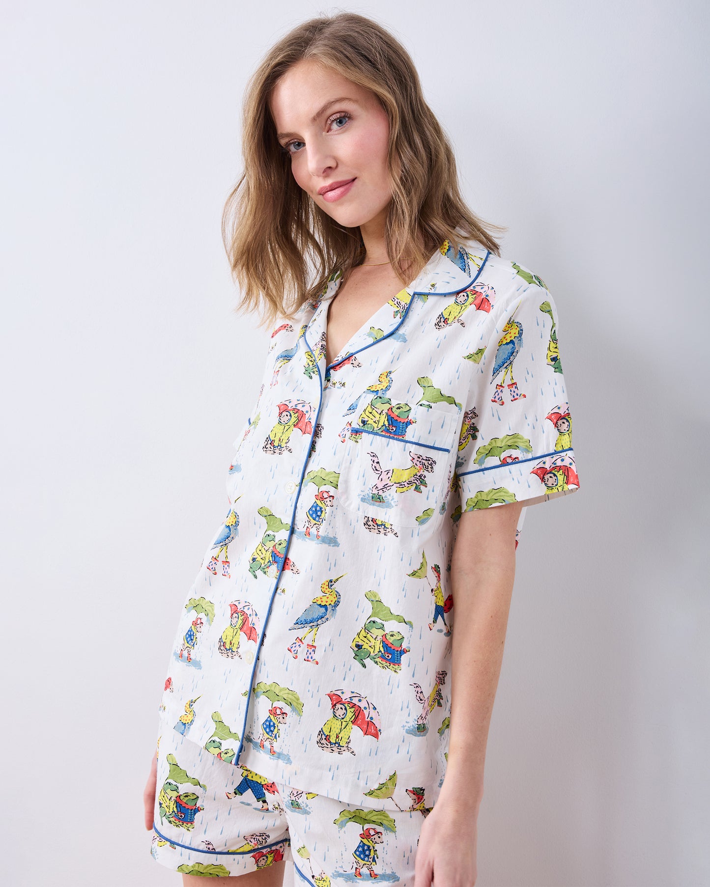 Spring Showers - Short PJ Set - Rain Cloud - Printfresh