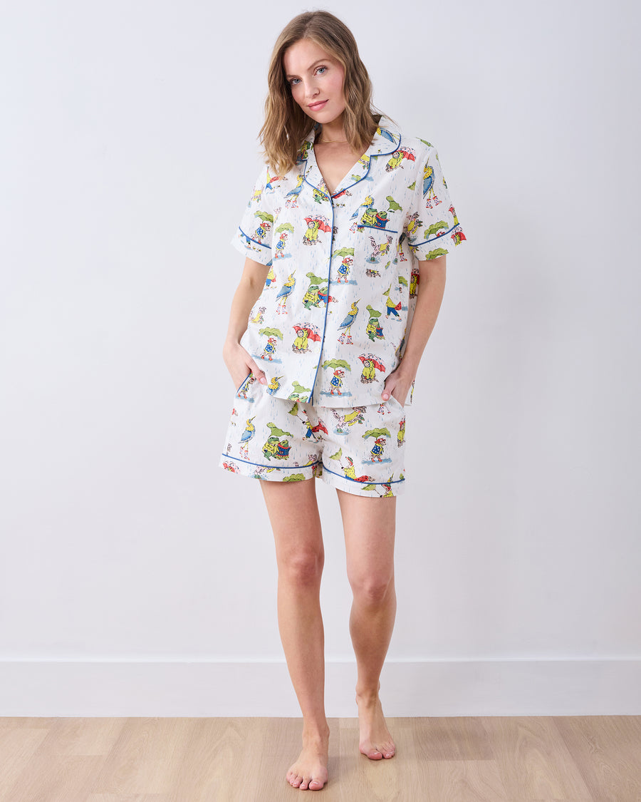 Spring Showers - Short PJ Set - Rain Cloud - Printfresh