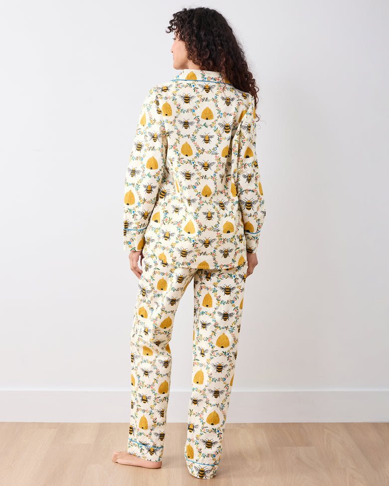 Sweet Bee - Petite Long PJ Set - Cream - Printfresh