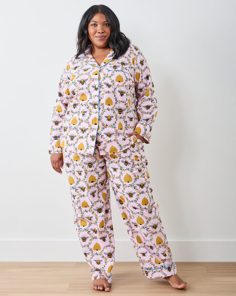 Sweet Bee - Long PJ Set - Pink Petal - Printfresh
