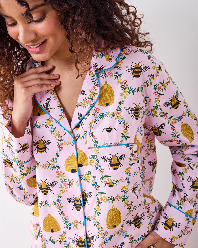 Sweet Bee - Long PJ Set - Pink Petal - Printfresh