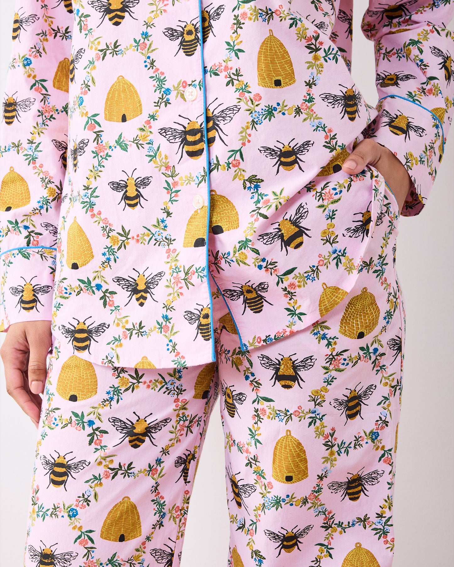 Sweet Bee - Long PJ Set - Pink Petal - Printfresh