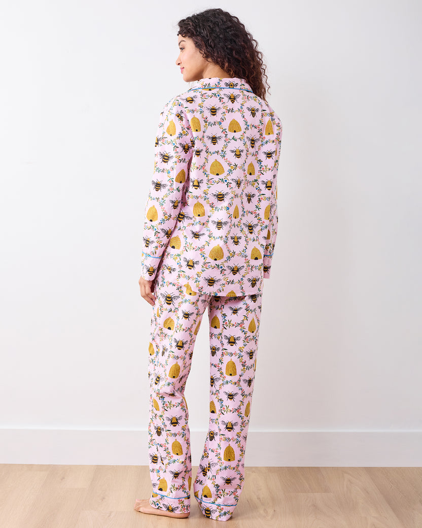 Sweet Bee - Long PJ Set - Pink Petal - Printfresh