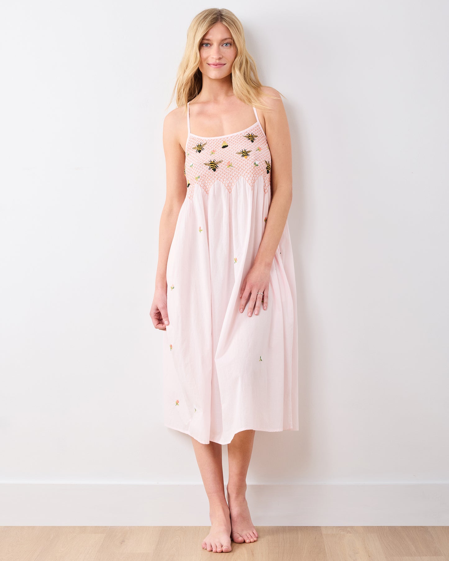 Sweet Bee - Naya Nightie - Pink Petal - Printfresh