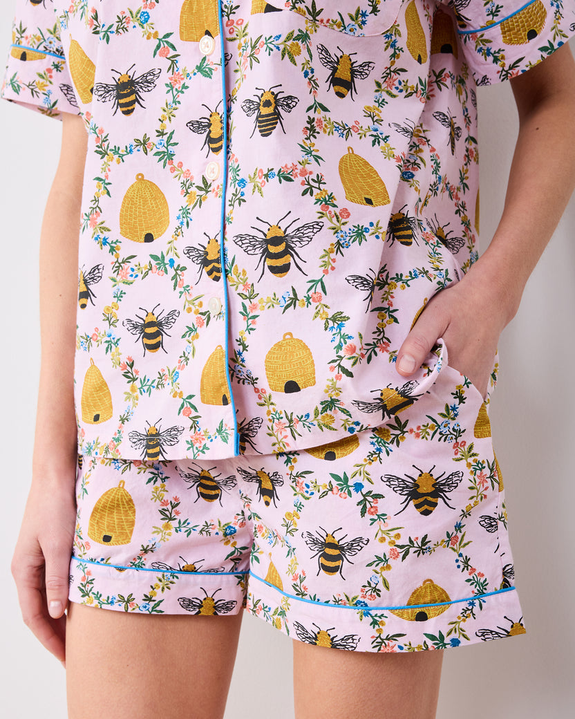 Sweet Bee - Short PJ Set - Pink Petal - Printfresh