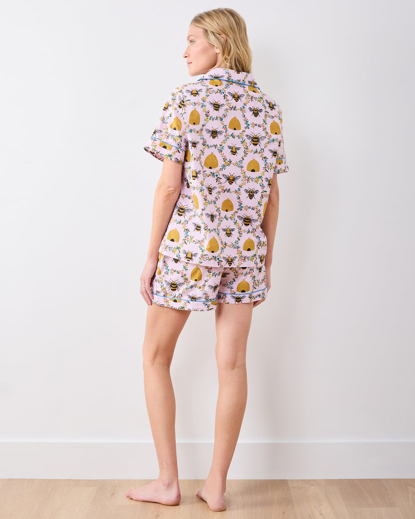 Sweet Bee - Short PJ Set - Pink Petal - Printfresh