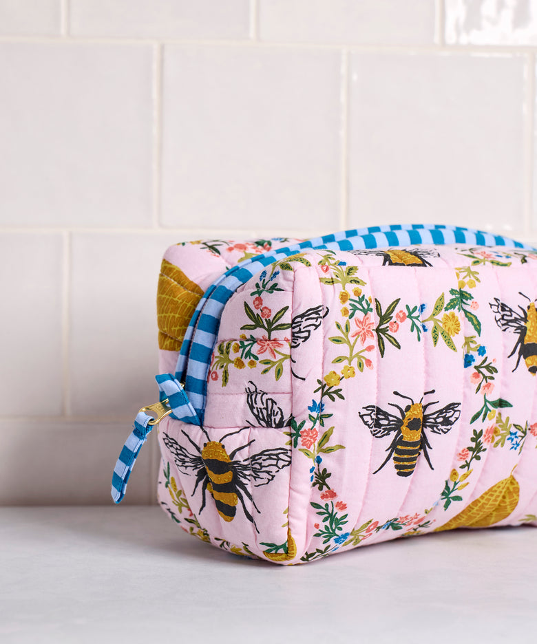 Sweet Bee - Three's Best Pouch Set - Pink Petal - Printfresh