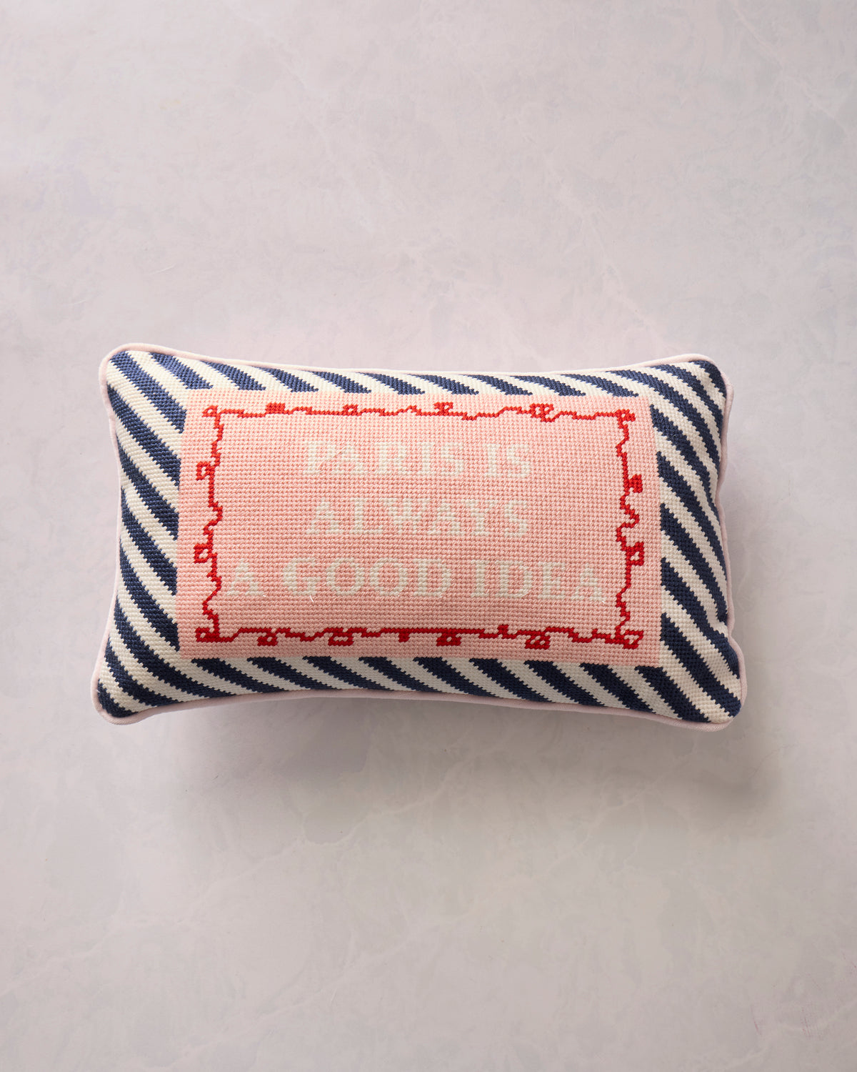 Paris Combo - Paris Needlepoint Pillow - Furbish - Printfresh