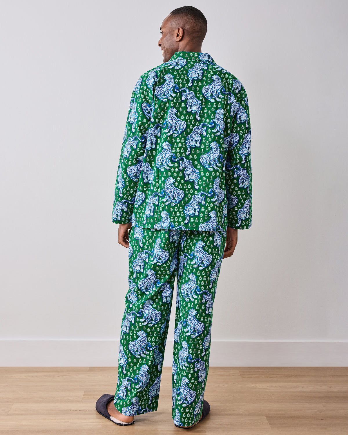 Tiger Queen - Men’s Long PJ Set - Jade - Printfresh