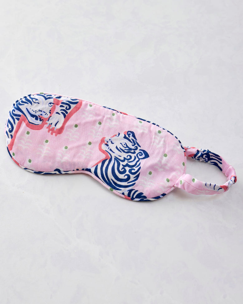 Tiger Queen - Eco Satin Eye Mask - Blush & Bashful - Printfresh