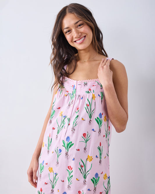 Tulip Trail - Back To Bed Nightgown - Blush - Printfresh