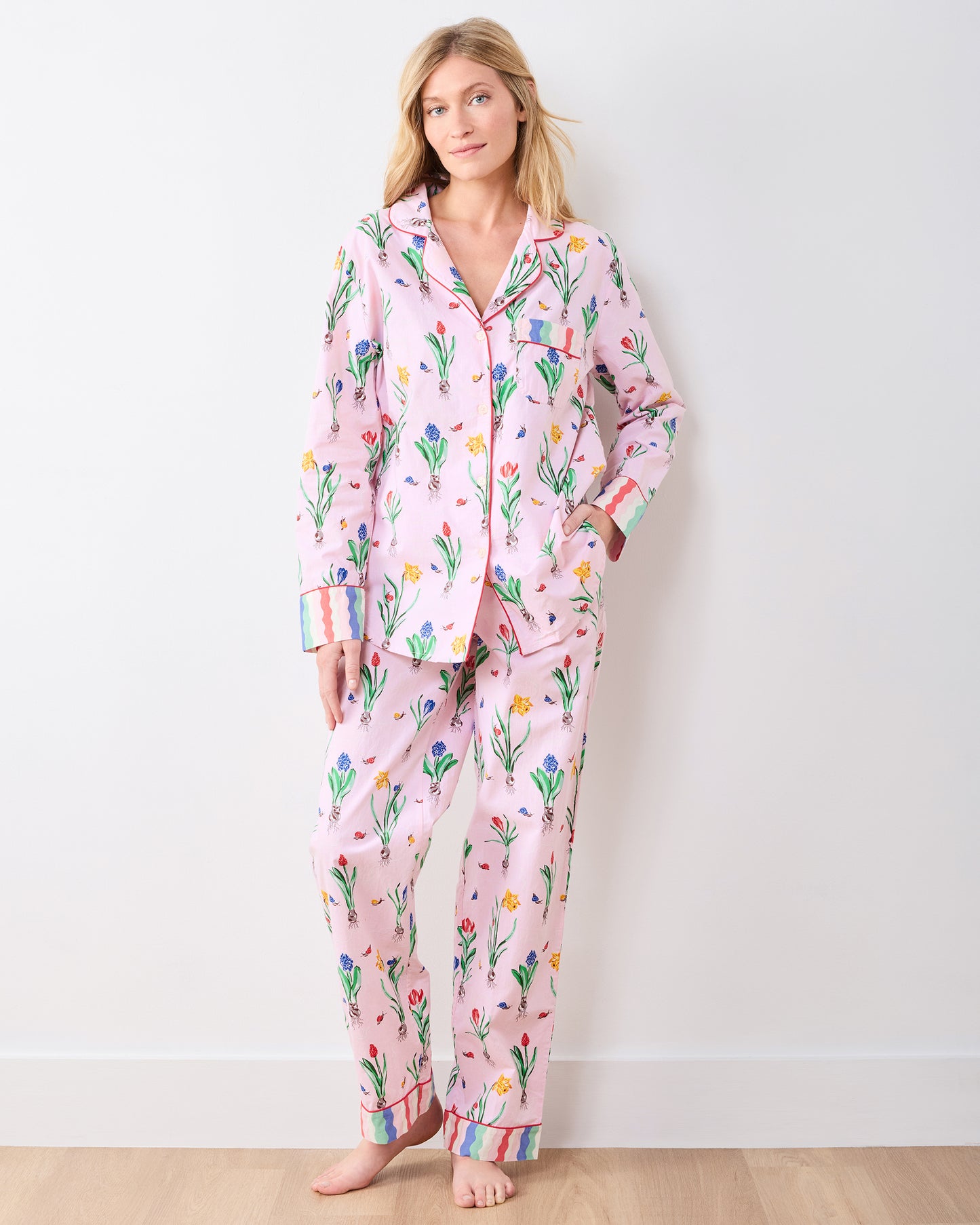 Tulip Trail - Long PJ Set - Blush - Printfresh