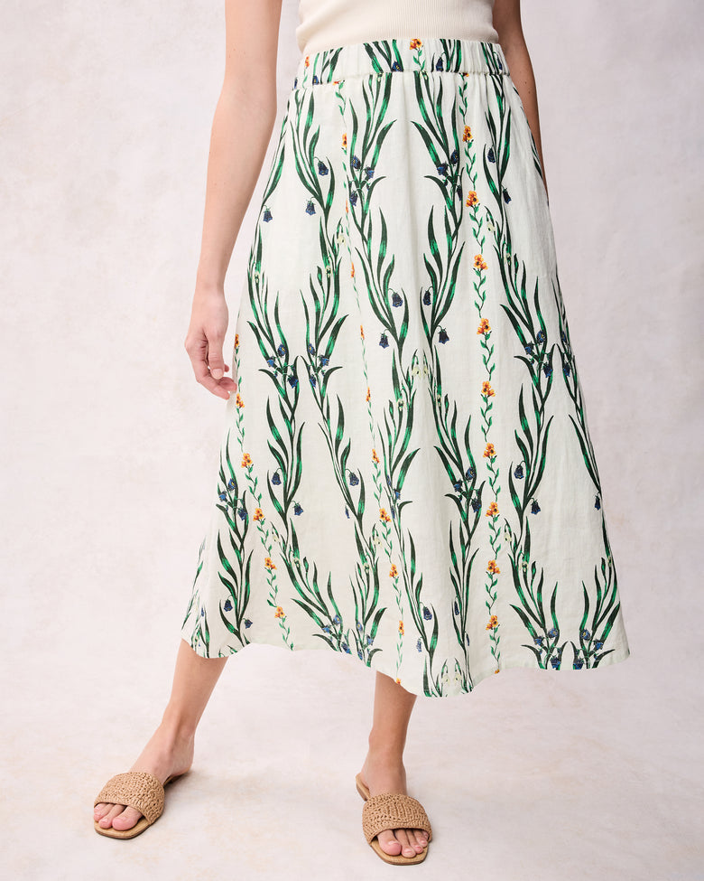 Wildflower Vines - Gwyneth Skirt - Antique Lace - Printfresh