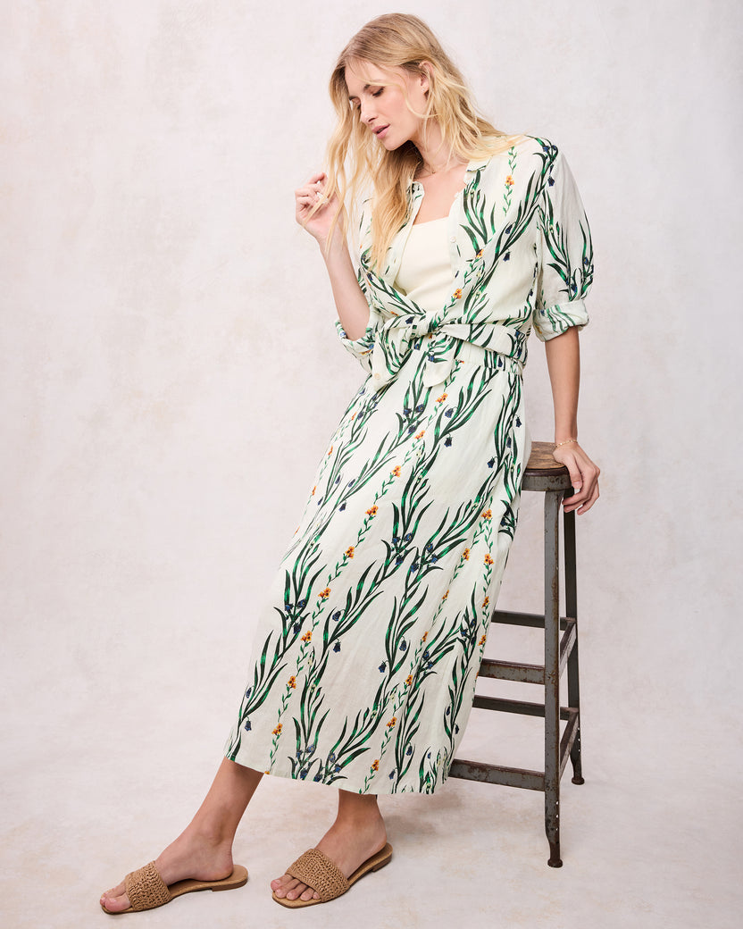 Wildflower Vines - Gwyneth Skirt - Antique Lace - Printfresh