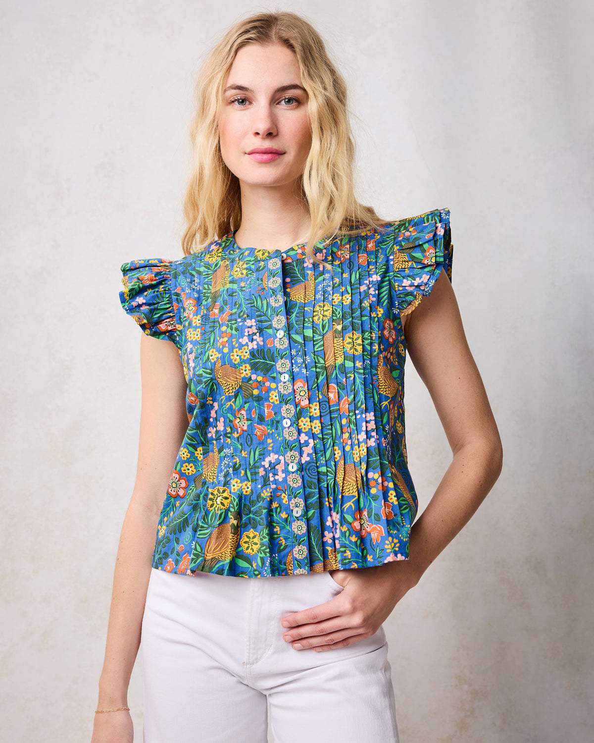 Willow Wren - Katie Blouse - Oasis - Printfresh