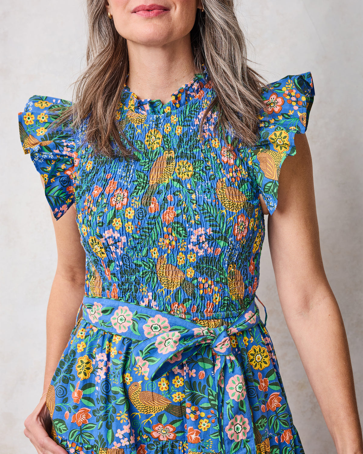 Willow Wren - Ready To Ruffle Dress - Oasis - Printfresh