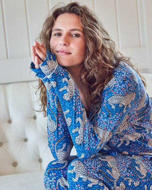 Bagheera - Organic Pima Modal Knit Long PJ Set - Indigo