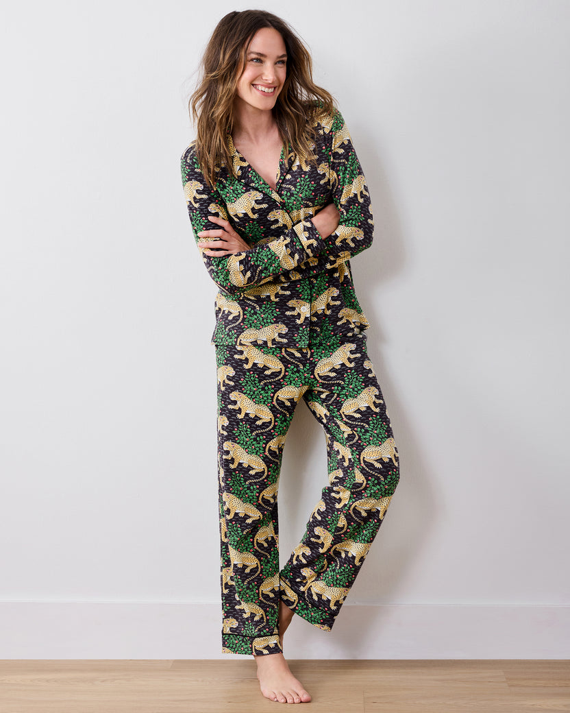 Bagheera - Organic Pima Modal Knit Long PJ Set - Ink