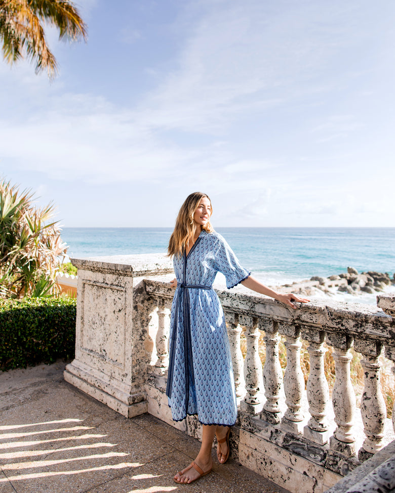 Conch Cascade - Norah Dress - Clear Waters - Printfresh