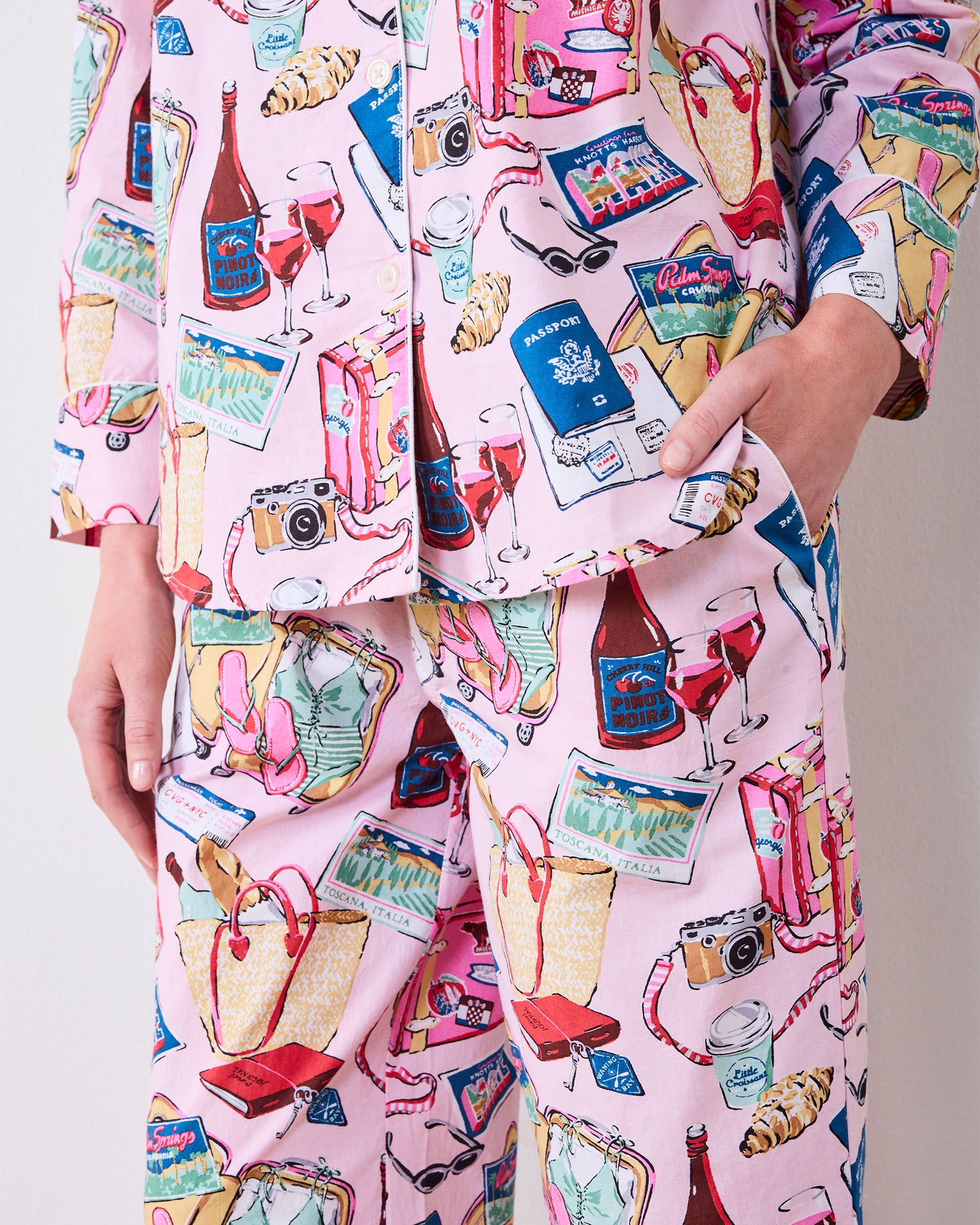 Emotional Baggage - Long PJ Set - Happy Place Pink