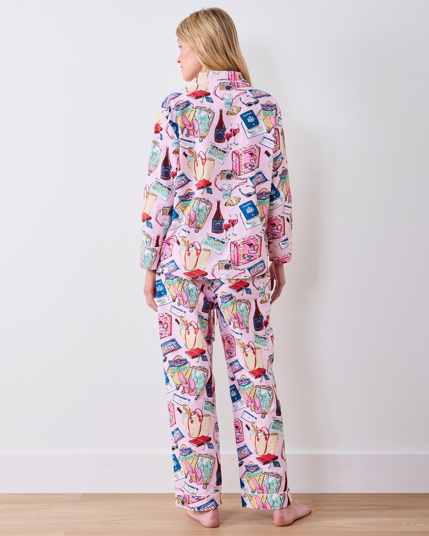 Emotional Baggage - Long PJ Set - Happy Place Pink