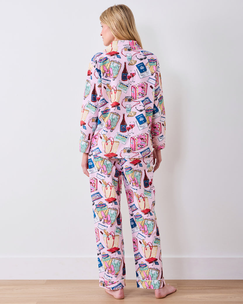 Emotional Baggage - Long PJ Set - Happy Place Pink