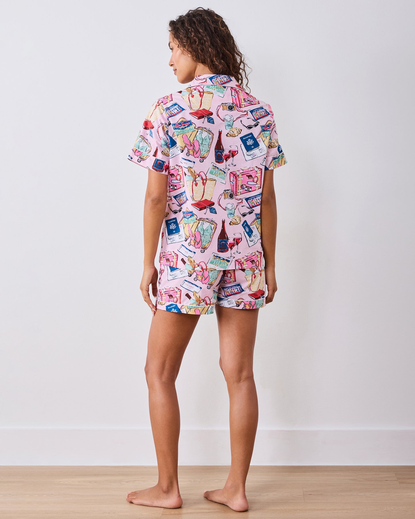 Emotional Baggage - Short PJ Set - Happy Place Pink