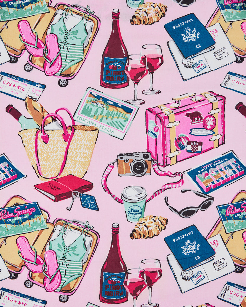 Emotional Baggage - Long PJ Set - Happy Place Pink