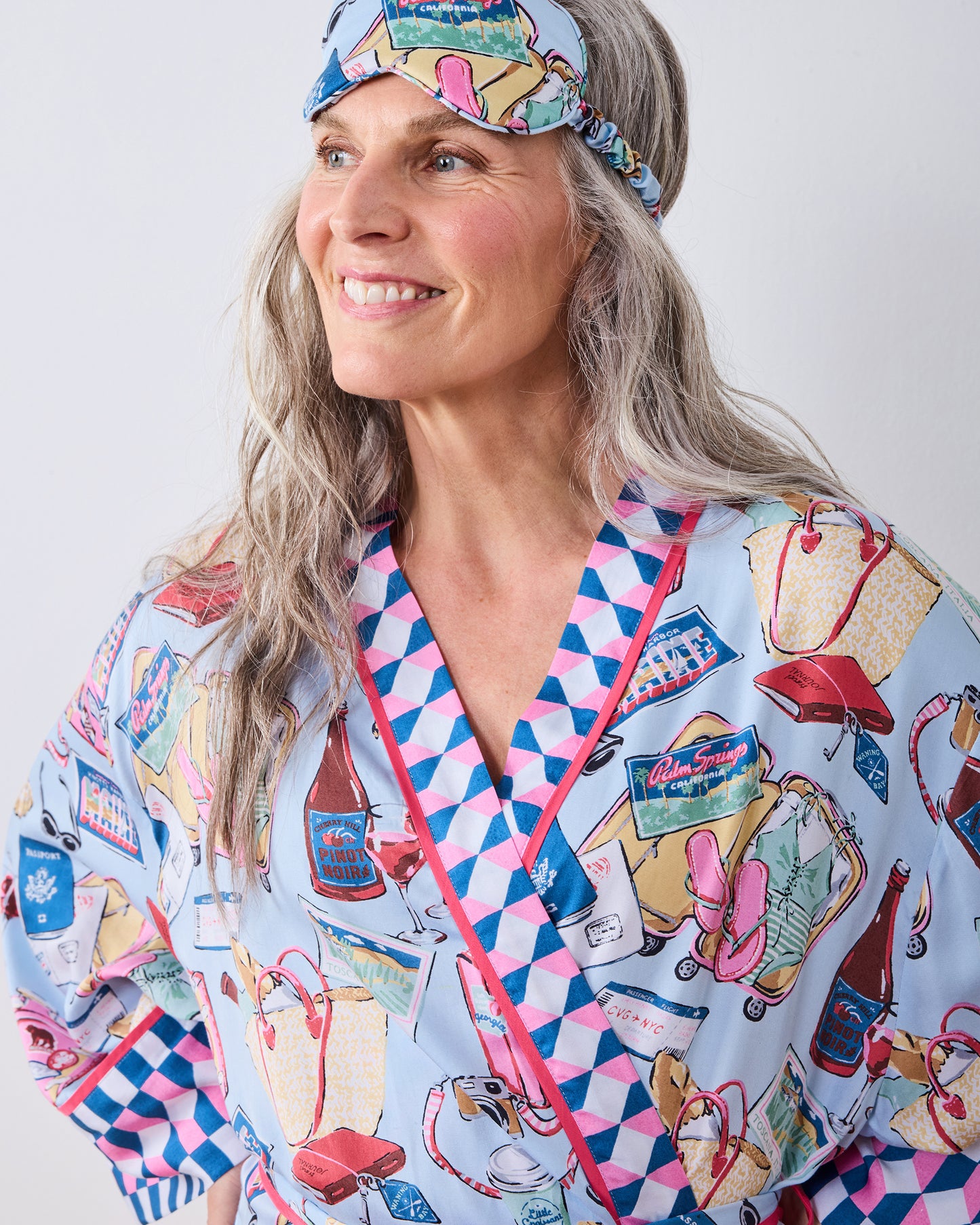 Emotional Baggage - Eco Satin Eye Mask - Pale Blue