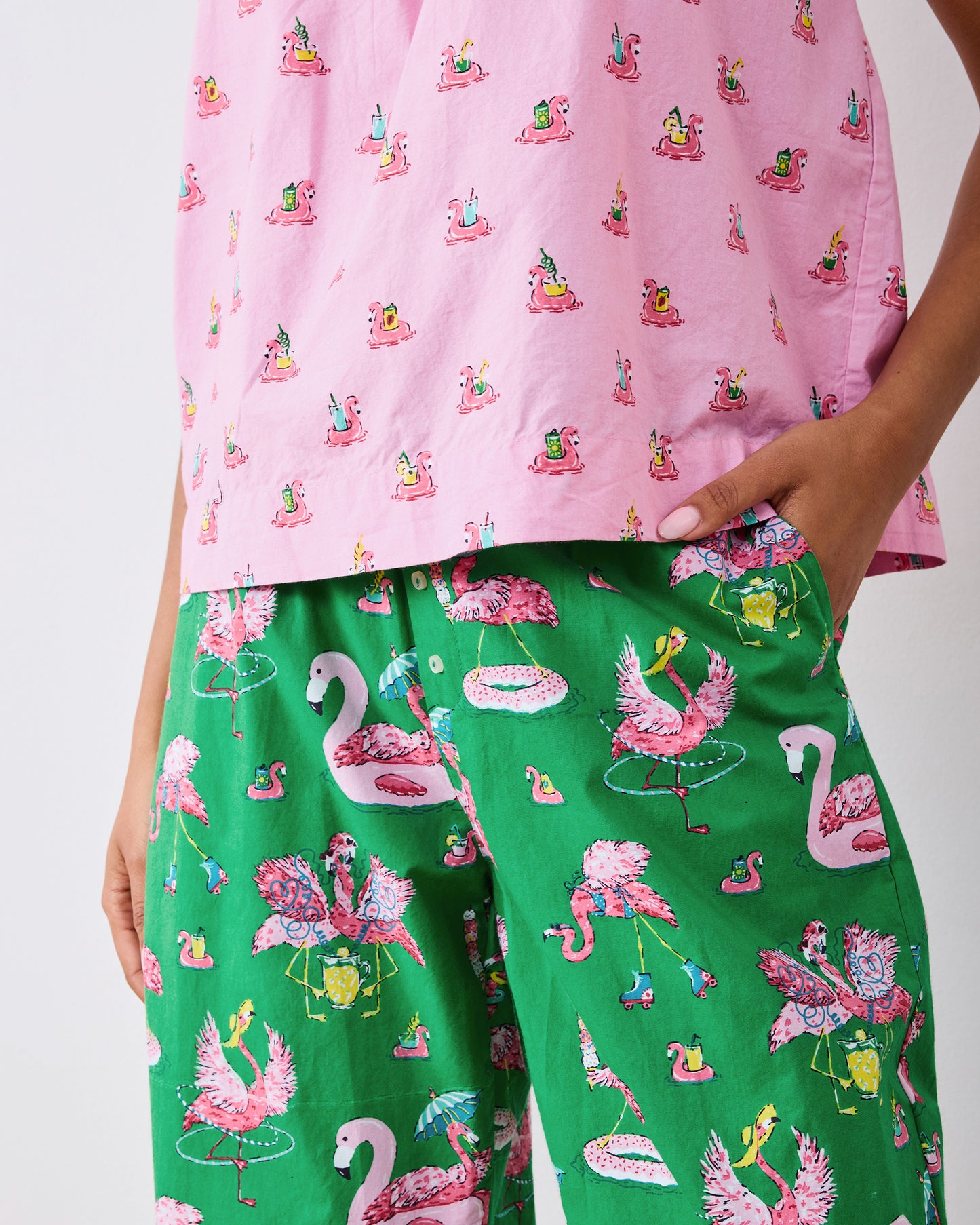 Flock Party - Cami Cropped Set - Palm Frond