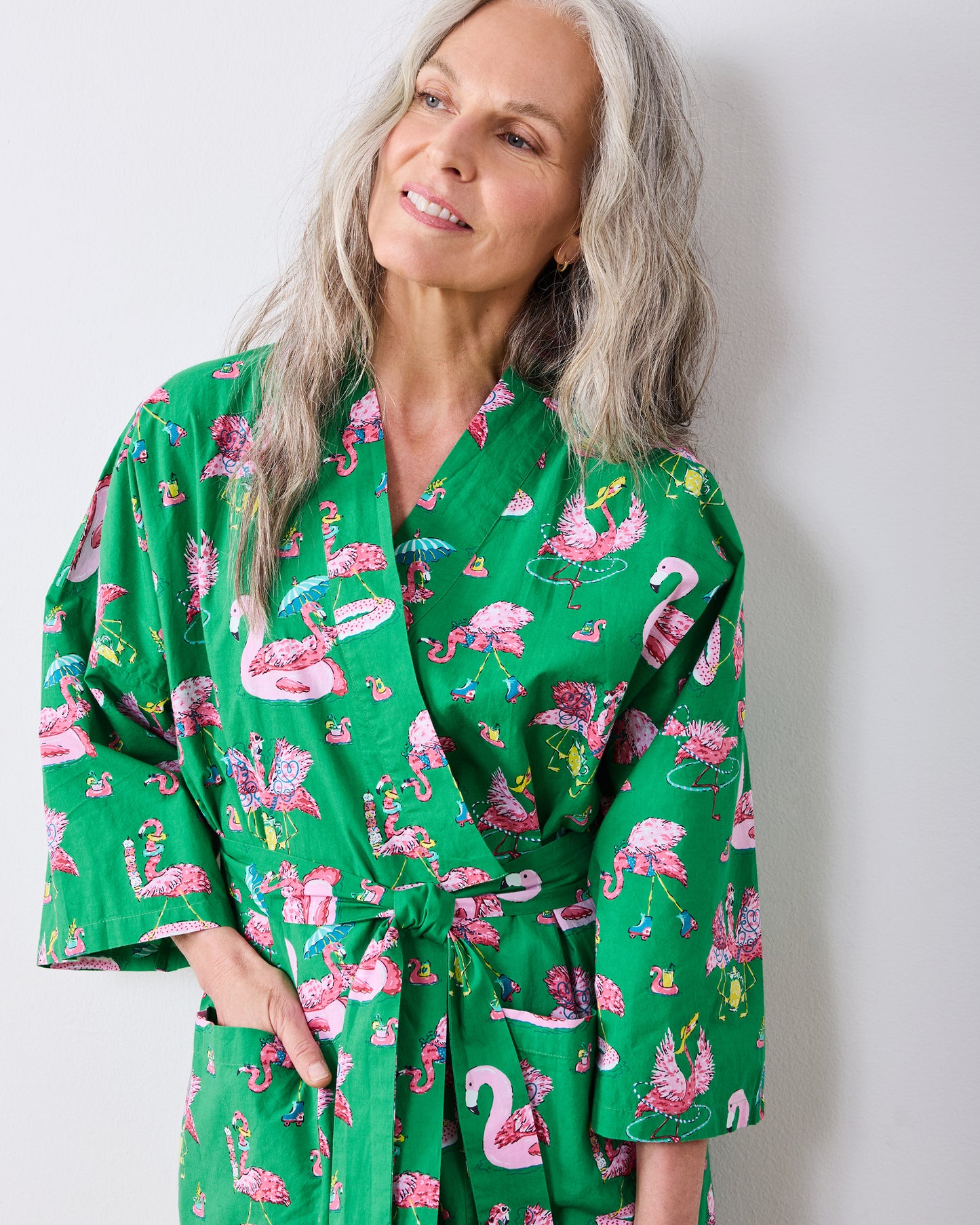 Flock Party - Long Robe - Palm Frond