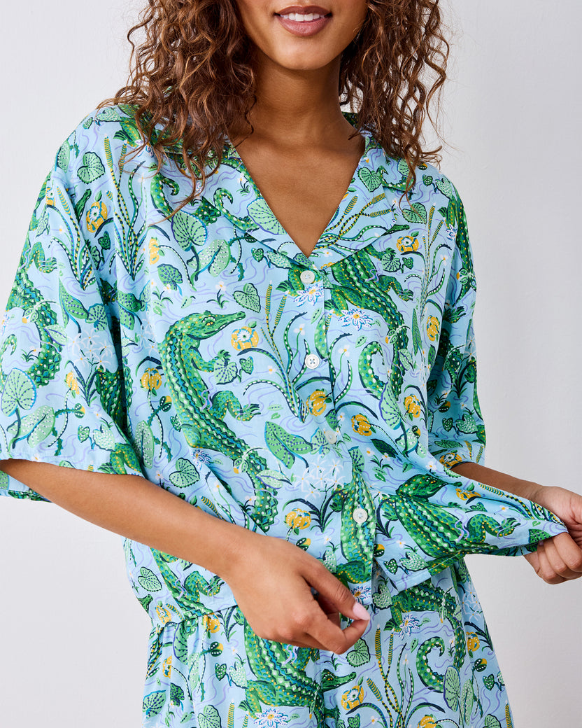 Gator Grove - Eco Satin Sweet Dreams Set - Blue Lagoon