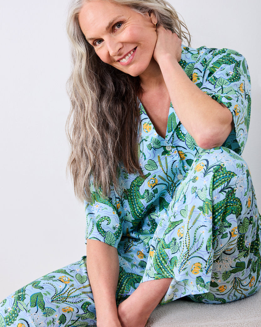 Gator Grove - Petite Eco Satin Wildest Dreams Set - Blue Lagoon