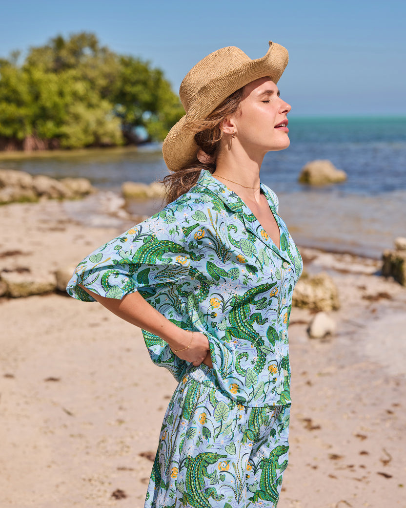 Gator Grove - Petite Eco Satin Wildest Dreams Set - Blue Lagoon