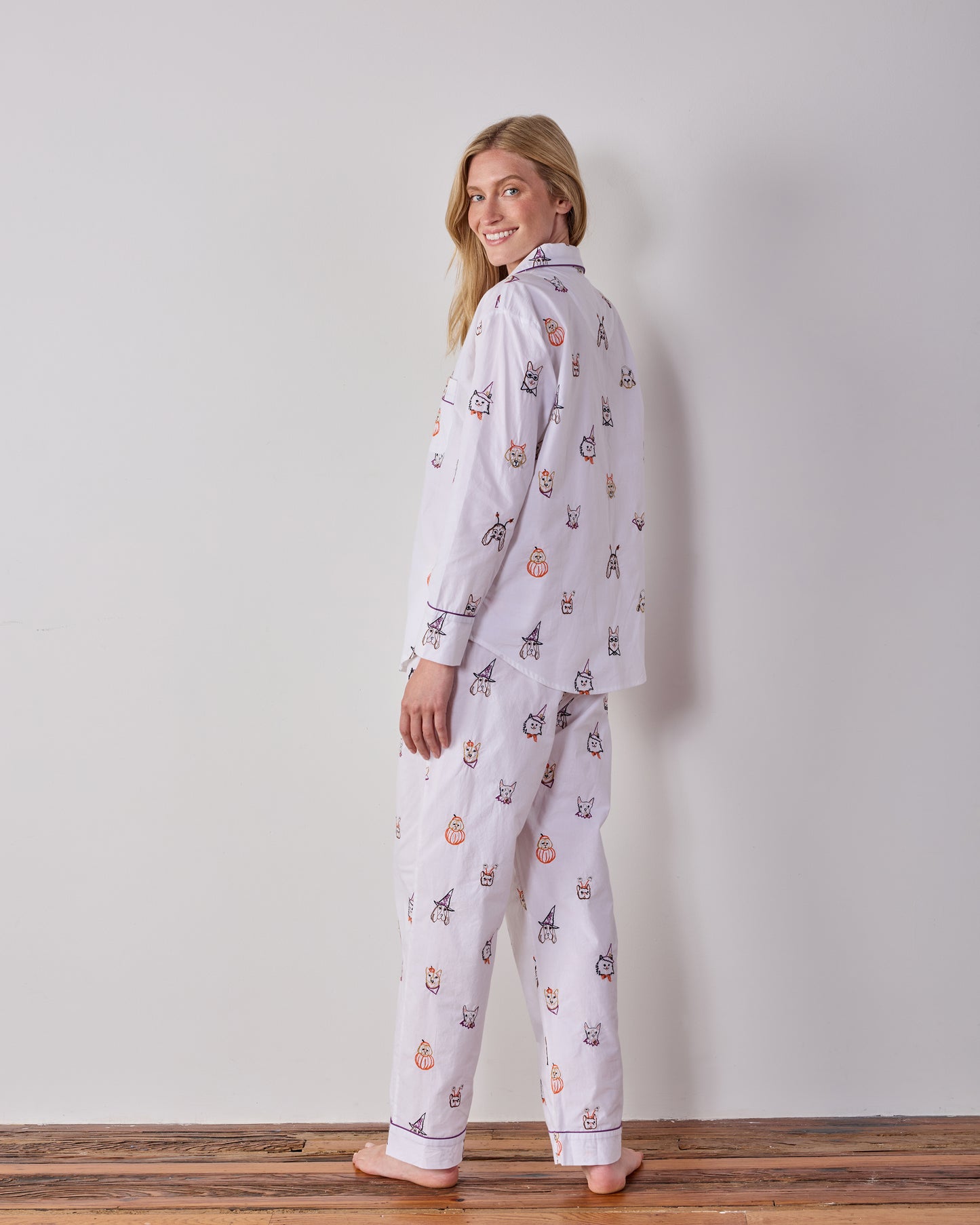 Halloween Hounds - Long PJ Set - Cloud