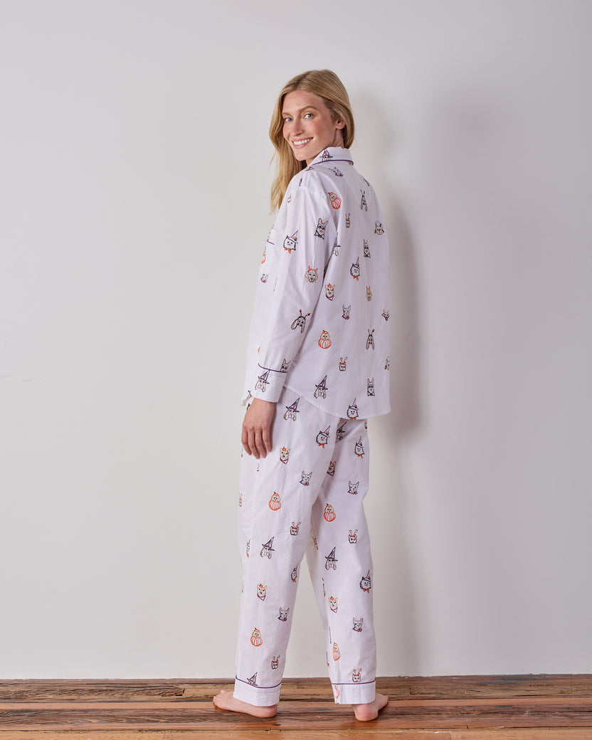 Halloween Hounds - Long PJ Set - Cloud