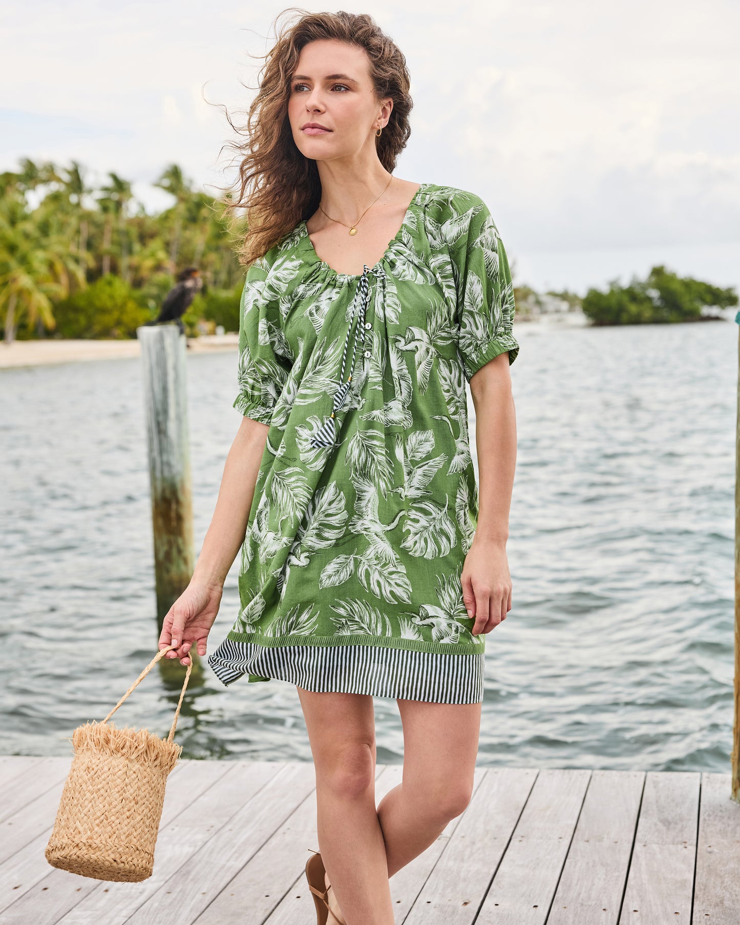 Heron Landing - Annie Dress - Olive Grove