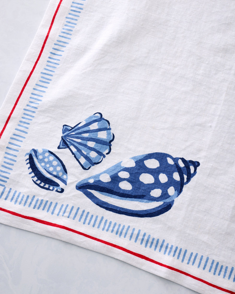 Lobster Landing - Oversized Linen Napkins Set of 4 - Cloud - Printfresh