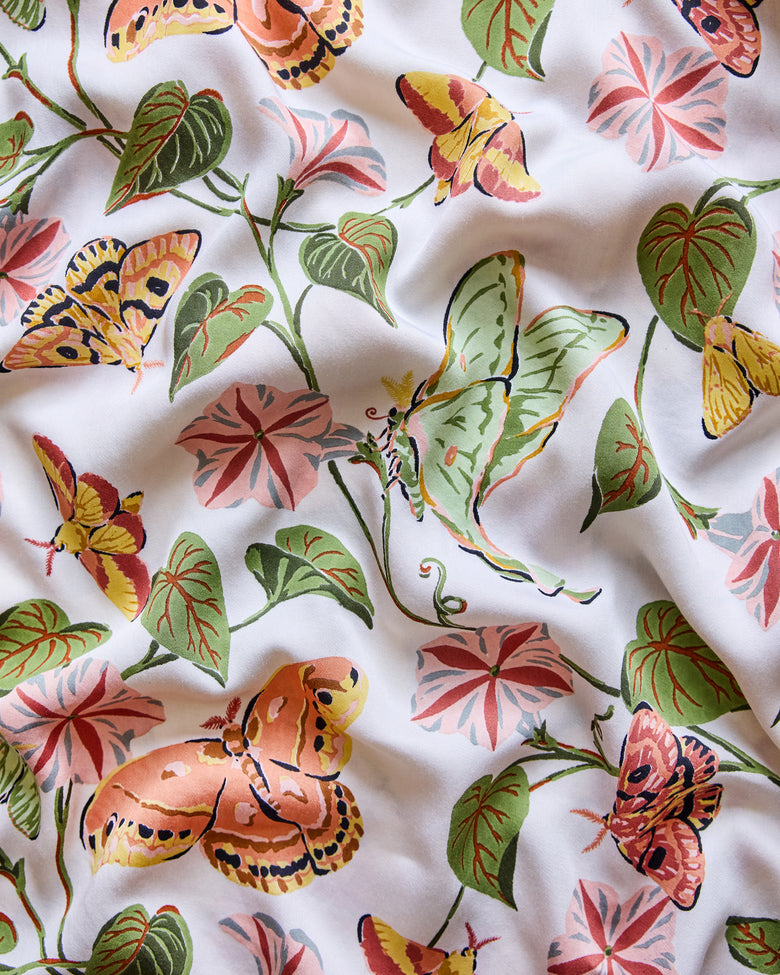 Midnight Flutter - Eco Satin Wildest Dreams Set - Ivory - Printfresh