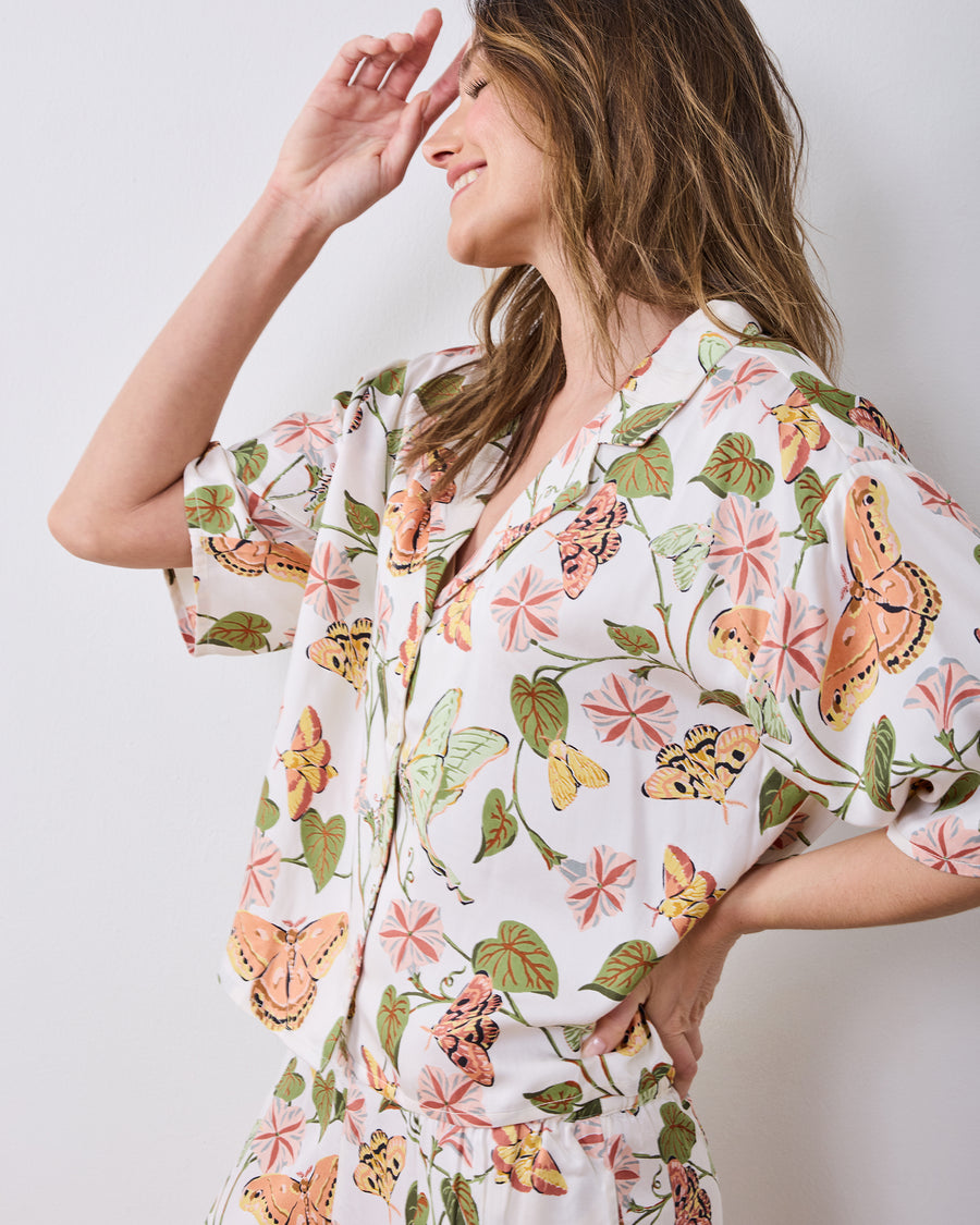 Midnight Flutter - Eco Satin Wildest Dreams Set - Ivory - Printfresh