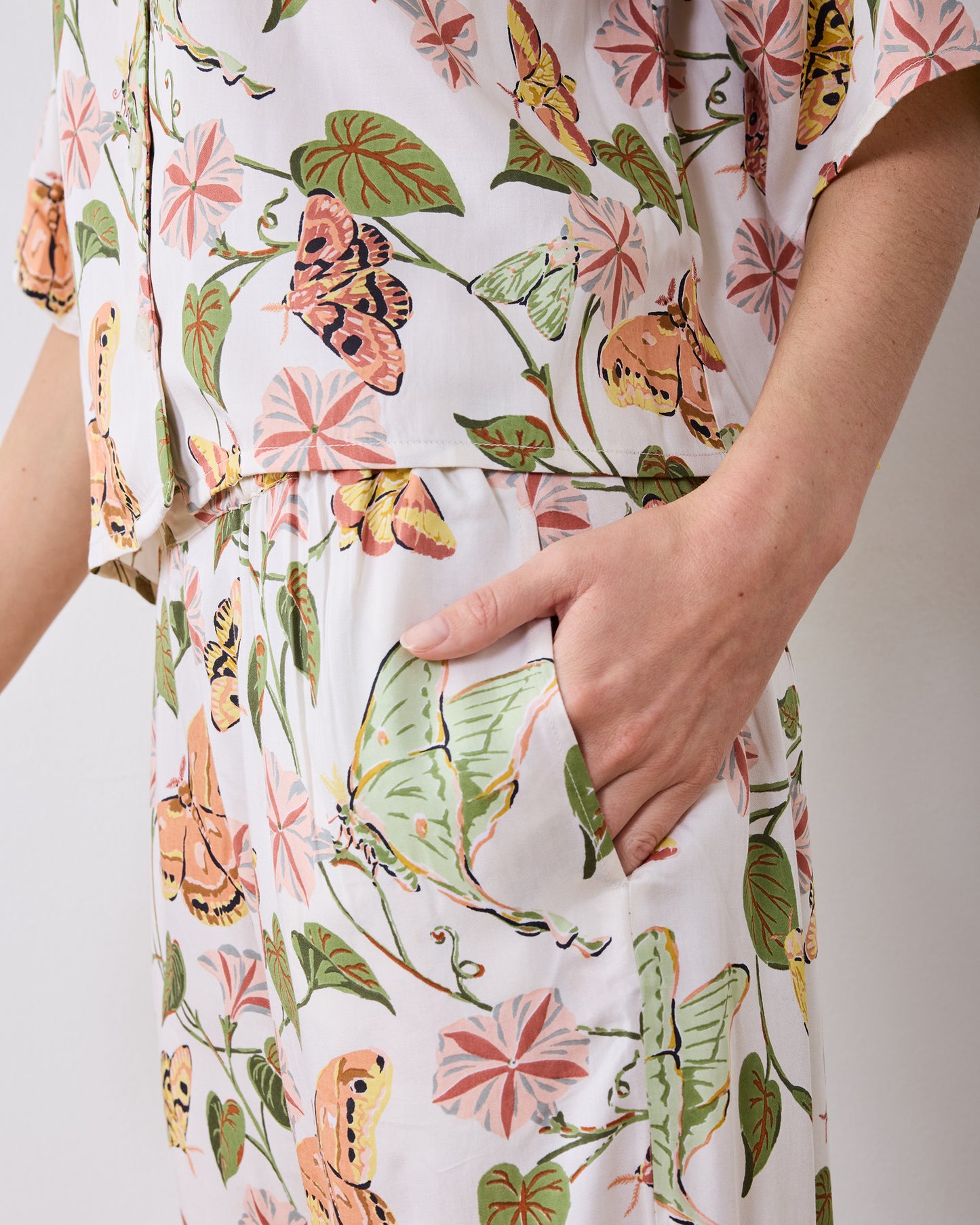 Midnight Flutter - Eco Satin Wildest Dreams Set - Ivory - Printfresh