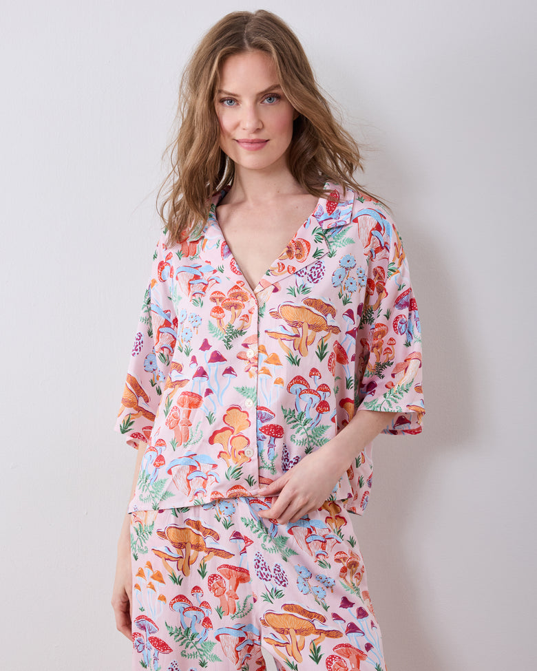 Mushroom Medley - Eco Satin Wildest Dreams Set - Blush - Printfresh